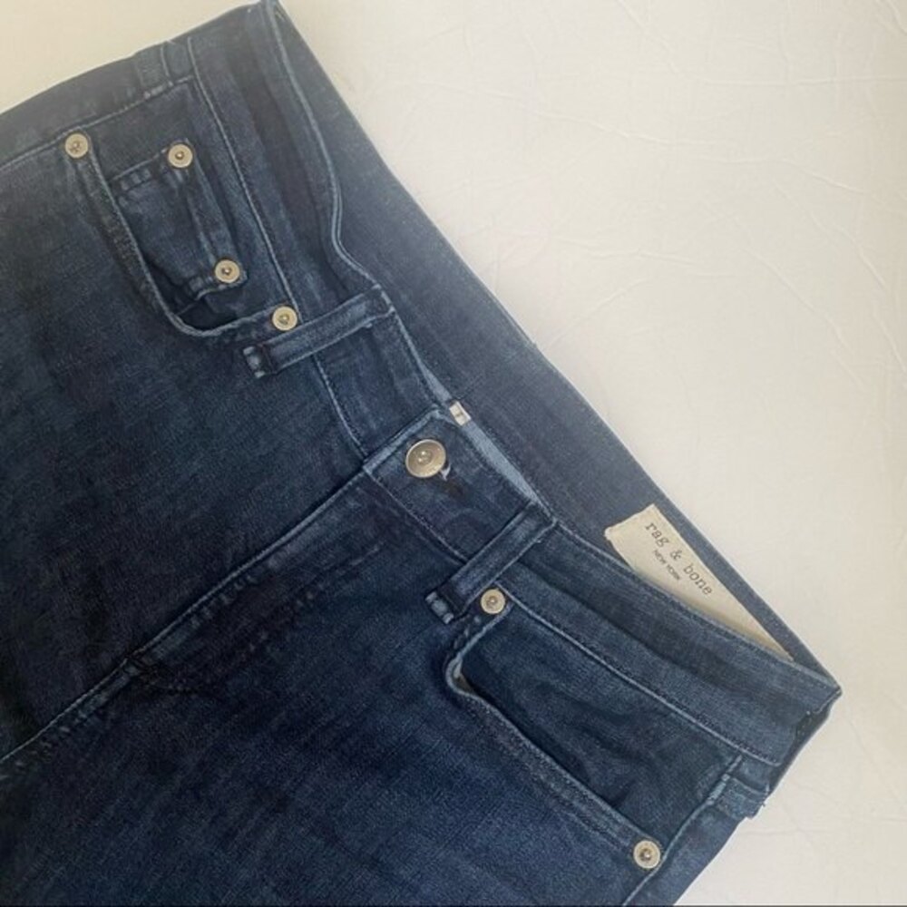 Rag & Bone Cate Dark Wash April Mid-Rise Ankle Skinny Size 27